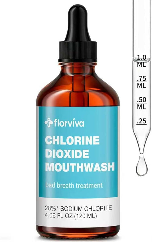 Chlorine Dioxide Mouthwash – Advanced Bad Breath Treatment and Rinse – Neutralizes Odor-Causing Bacteria, Supports Healthy Gum Health, and Provides Long-Lasting Fresh Breath – 4 oz