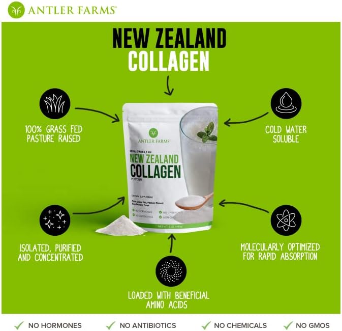 Antler Farms - 100% Grass Fed New Zealand Whey Protein Isolate & Collagen Powder Bundle