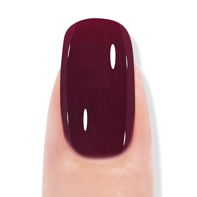 TOMICCA Cherry Red Gel Nail Polish, 15ml Dark Red Gel Polish Soak Off UV LED Cure Needed Color Long Lasting High Saturation and Glossy Nail Art Manicure Salon DIY Design