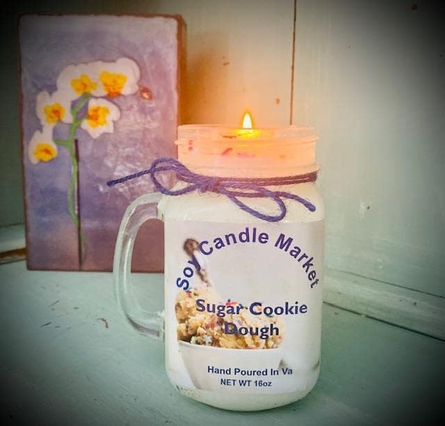 Soy Scented Candles | Handmade & Highly Aromatic Candles Burns Upto 85 Hours in Glass Jar - Perfect for Home Decor, Wedding, Birthday, Dinner (Sugar Cookie Dough, 12 oz)