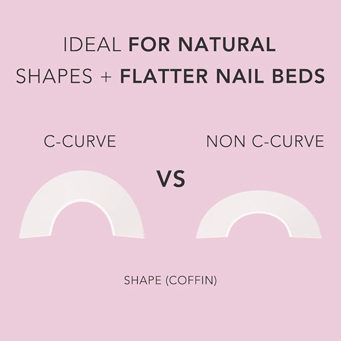 Kiara sky Nail Tips | Non C-Curve Coffin Natural | 500 pieces | XXL Length | 10 Sizes