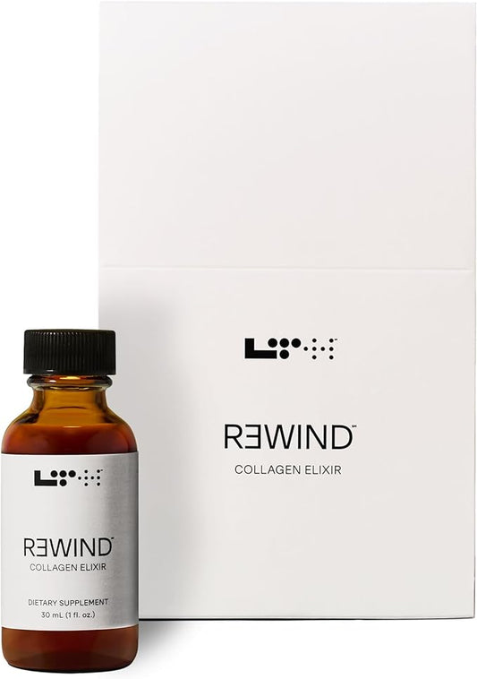 LTH Rewind Collagen Elixir - Trusted by Life Time Members - with Collagen Peptides, Hyaluronic Acid & Antioxidants - Supports Hair, Skin, Joint & Bone Health - Berry-Sorbet, 30 ml (15 Pack)