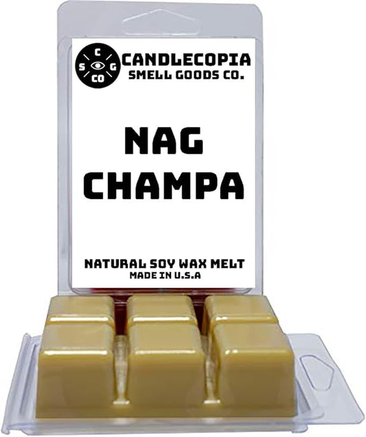 Nag Champa Strongly Scented Hand Poured Vegan Wax Melts, 12 Scented Wax Cubes, 6.4 Ounces in 2 x 6-Packs