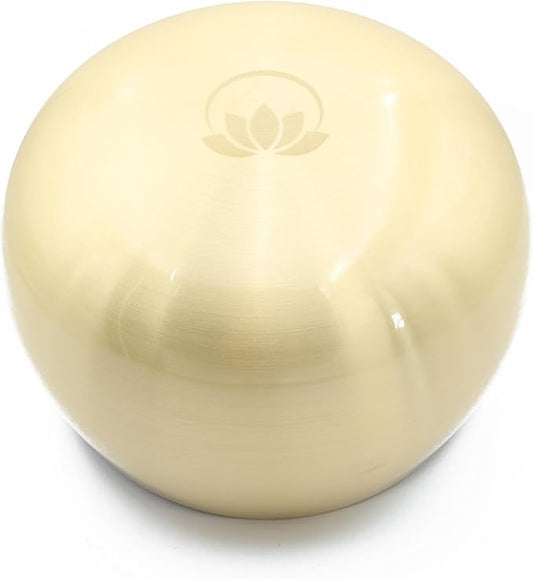Tibetan Bell Bowl Set – 8-Inch Meditation Gong with Low Deep Singing Bowl Chime & High Vibrations - Tap to relax, Sound Healing with 2 Mallets & 1 Cushion, ZenBalance Bowl - Lotus Edition by CircleUp
