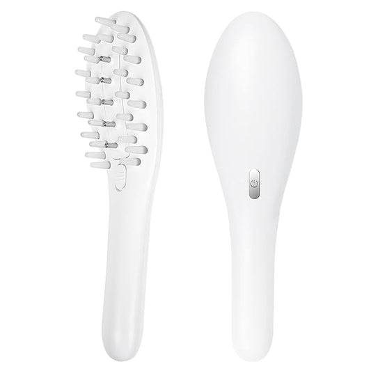 Hair Oil Applicator for Scalp, Electric Scalp Massager Comb, Hair Brush for Hair Fluid Essential Oil Serum, Use for Home & Travel (White)