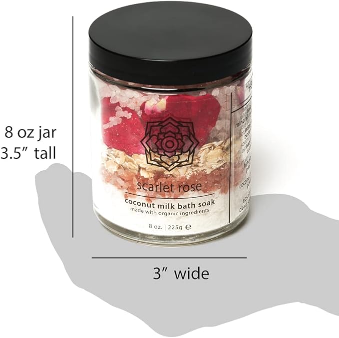 Hemlock Park Coconut Milk Bath Soak | Organic Coconut Milk, Botanicals, Dead Sea Salt, Epsom Salt, and Himalayan Pink Mineral Salt | 9.5 oz Jar