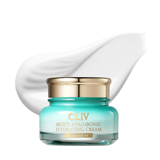 CLIV Multi Hyaluronic Hydrating Cream – Korean Skincare Moisturizer with 73% Hyaluronic Acid Solution & Botanical Extracts – Facial Cream for Deep Hydration & Balanced Skin – 1.69 fl oz (50ml)