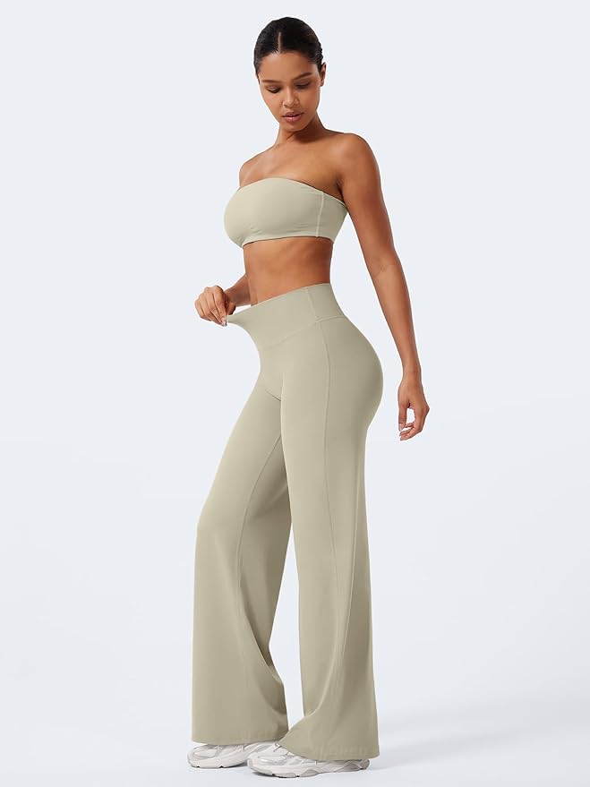 YEOREO Workout Leggings Womens No Front Seam Straight Leggings 29" / 31.5" / 33" High Waist Buttery Eddiy Gym Yoga Pants