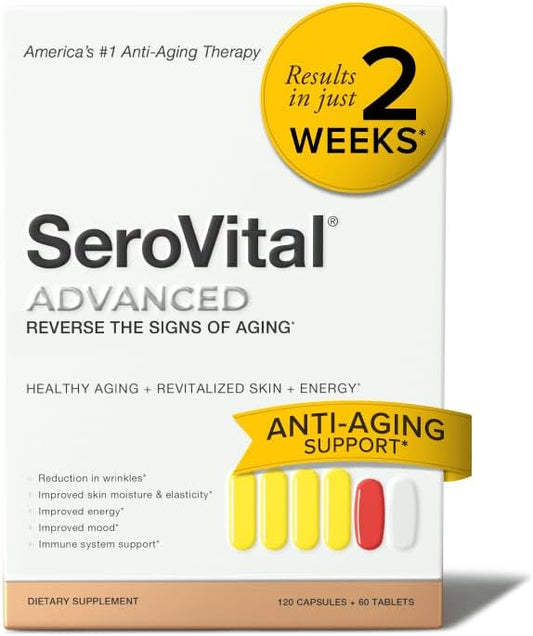Serovital Advanced for Women - Anti-Aging Supplement for Women - Skin Benefits, Energy, and Sleep - 30 Day Supply