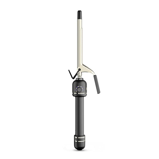 HOT TOOLS 24K Gold Professional 1/2" Extended Barrel Curling Iron with Clamp for Super Tight Curls - 24K Gold Technology for Long-Lasting Results & Longer Barrel for Easy Styling