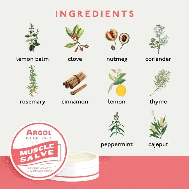 Muscle Salve, Aromatherapy Balm for Tension Relief, Cooling & Warming Effect, Nourishing & Moisturizing, Vegan, Petroleum-Free, Responsible Packaging