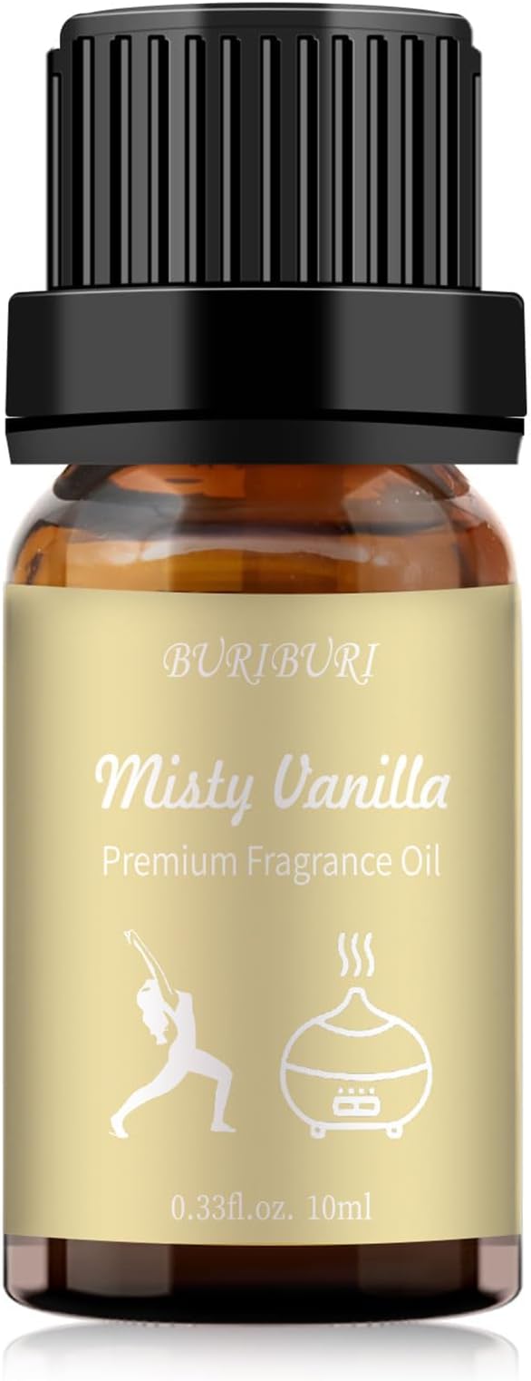 BURIBURI Misty Vanilla Hotel Scent Essential Oil, Lifestyle Collection Fragrance Aromatherapy Oil Blends, Air Freshener Diffuser Oil