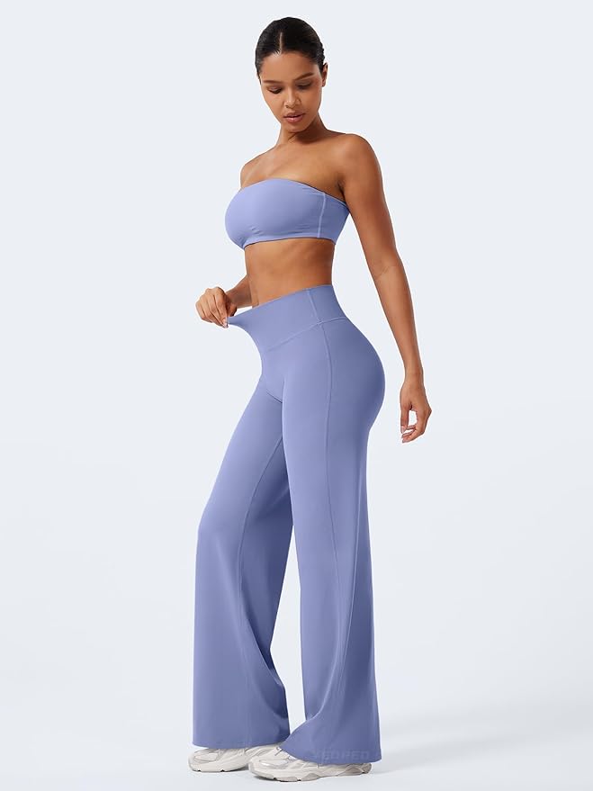YEOREO Workout Leggings Womens No Front Seam Straight Leggings 29" / 31.5" / 33" High Waist Buttery Eddiy Gym Yoga Pants