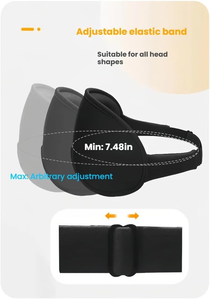 Sleep mask,100% Light Blocking Eye mask,Superior Materials to Silk,Travel Essentials,Sleeping mask,Eye mask for Sleeping - B-2-202508011518