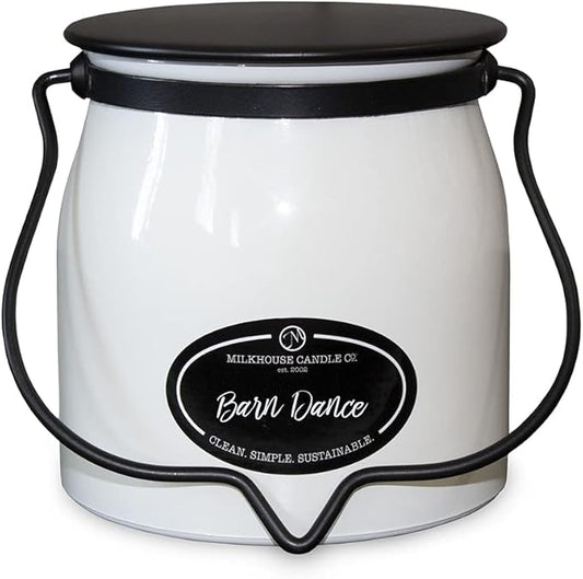 Milkhouse Candle Company - Barn Dance - Creamery Collection - 16 oz Double Cotton Wick Soy Candles with Beeswax - Long Burn Time, Made in The USA - Non Toxic, Premium Scented Candles