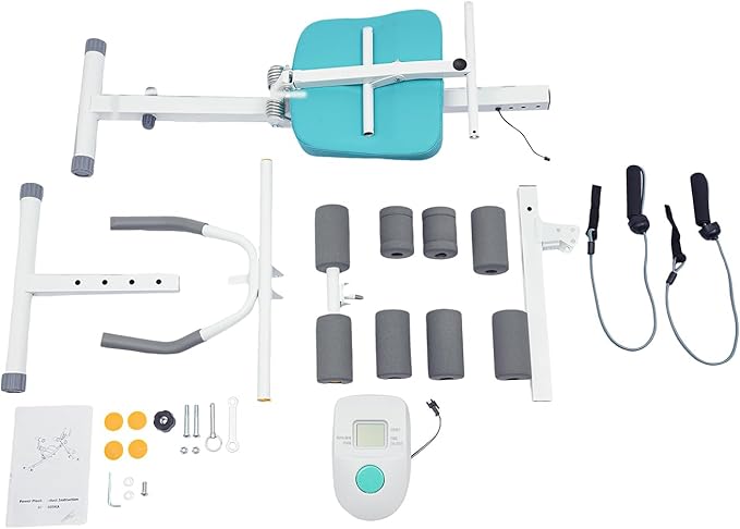 Ab Machine Adjustable AB Workout Equipment for Home Gym Fitness Core and Abdominal Trainer Foldable Fitness Equipment with Durable Steel Structure LCD Display for Burn Fat Build Ideal Body Shape