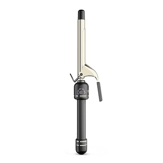 HOT TOOLS 24K Gold Professional 3/4" Extended Barrel Curling Iron with Clamp for Defined Curls - 24K Gold Technology for Long-Lasting Results & Longer Barrel for Easy Styling