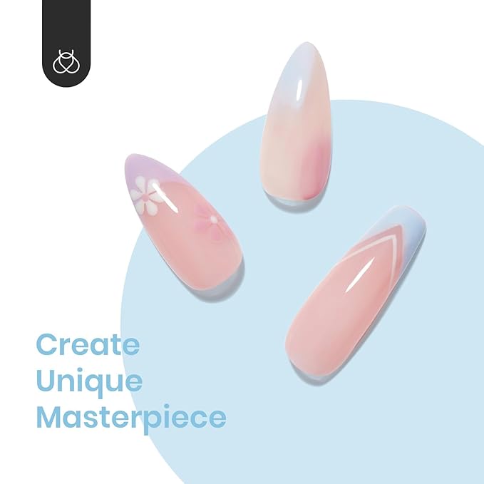 beetles Gel Polish Daydream Verses - Pastel Christmas Gel Nail Polish Set Nude Pink White Blue 6 Colors Soak Off UV LED Needed DIY Manicure Kit Gifts for Women Girls