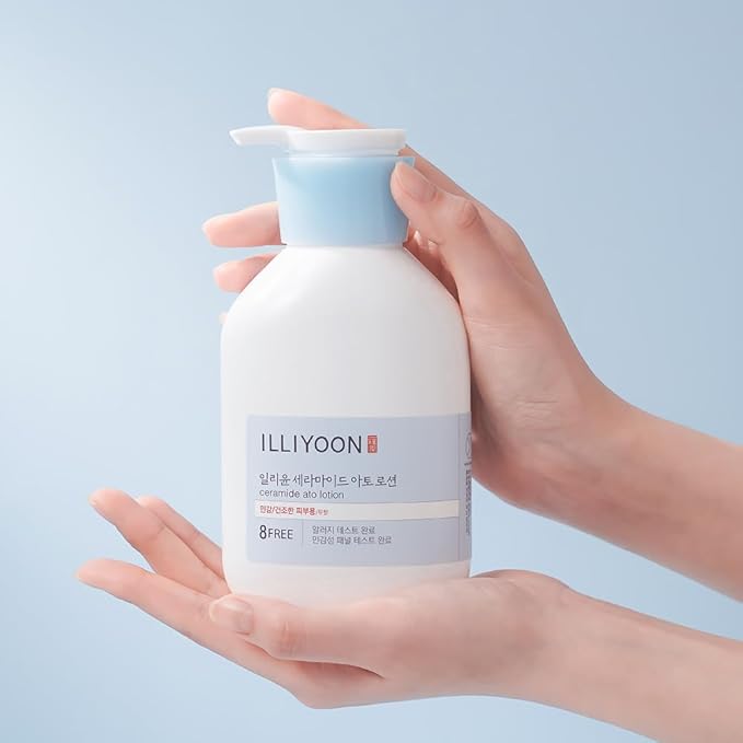 ILLIYOON Ceramide Ato Lotion 528ml(17.85oz) | Daily Moisturizing Lotion for All Skin Types | Deep Moisturizing and Soothing Effect | Korean Skin Care