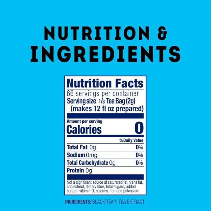 Lipton Cold Brew Iced Tea Bags, Family Size Iced Tea Bags, 132 Total Bags (22ct - Pack of 6)