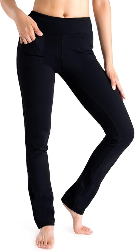 Yogipace,5 Pockets,25"/27"/29"/31"/33"/35"/37",Women's Straight Leg Yoga Dress Pants Workout Pants