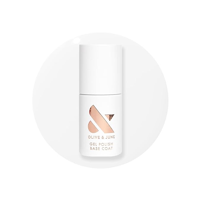 Olive & June Gel Polish Base Coat | UV LED Nail Lamp Needed | Long Lasting Formula | Up to 21 Days of Wear | No Damage Removal | Salon-Quality Manicure Pedicure at Home |Vegan HEMA-Free Cruelty-Free