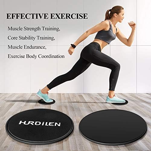 Core Sliders, Exercise Gliding Discs Dual Sided Use on Carpet and Hardwood Floors, Lightweight and Perfect Fitness Apparatus for Training Abdominal Core Strength