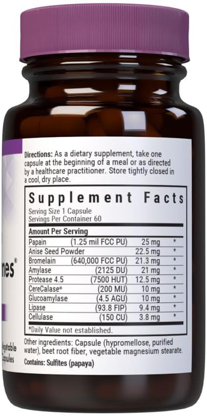 BlueBonnet Full Spectrum Optimum Enzymes Vegetarian Capsules, 60 Count