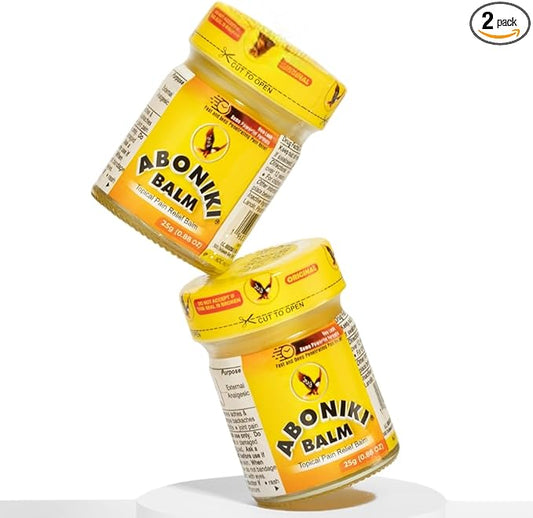 Aboniki Balm (2 Jars) – Powerful Topical Pain Relief Balm for Sore Muscles and Joints. Anti-Inflammatory Muscle Rub for Lower Back, Knee, Neck, Shoulder.