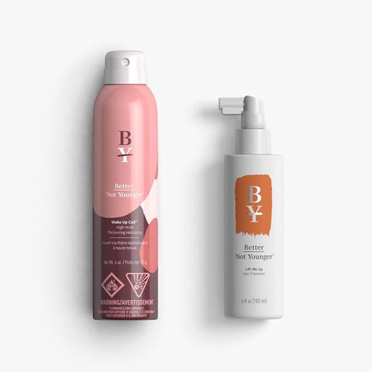 Better Not Younger Volume Styling Bundle Wake Up Call High Hold Hair Thickening Spray 6 fl.oz. & Lift Me Up Hair Thickening Spray 6 fl.oz.