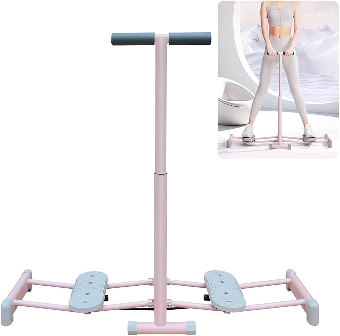 Foldable Leg Exercise Machine，Height Adjustable Resistance Bands Machine Exercise Equipment for Leg Pelvic Floor Muscle Workout，Core Strength Training for Home