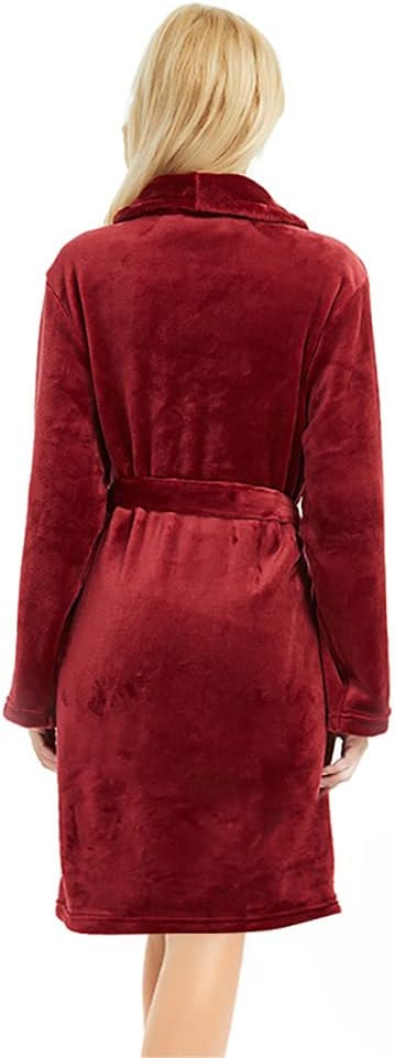 U2SKIIN Women Fleece Robe, Short Cozy Plush Robes for Womens Soft Shawl Collar Warm Spa Bathrobe