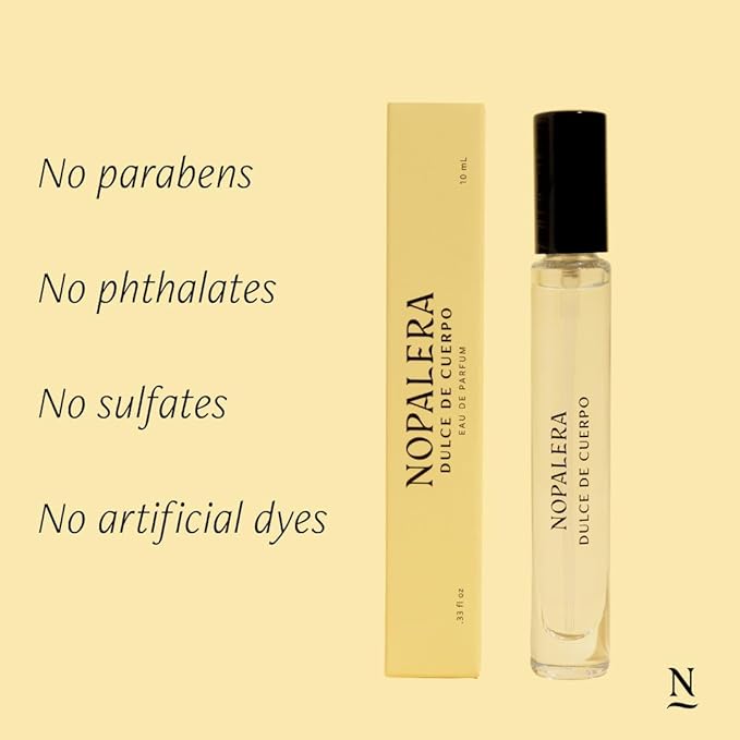 Nopalera Dulce de Cuerpo Eau de Parfum - Clean Fragrance for Women and Men - Violet, Amber, Vanilla and Sandalwood, Long-Lasting, Free From Artificial Ingredients, 10ML Travel-Friendly Spray
