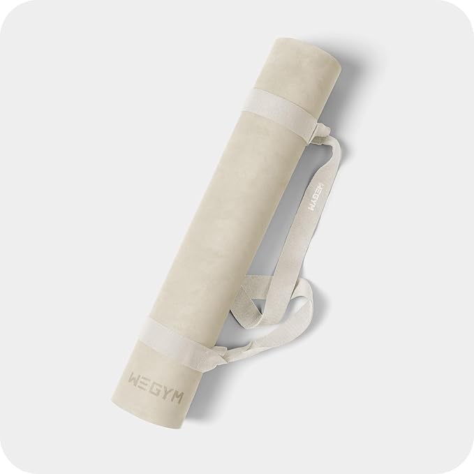 4mm Cushioned Exercise Mat for Yoga & Pilates - Anti Slip, Polyurethane with Suede Top & Carrying Strap