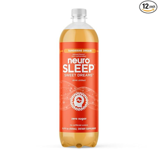 neuroSLEEP | Tangerine Dream | Functional Beverage for Restful Sleep, Non-Carbonated; 16.9 Fl Oz (Pack of 12)