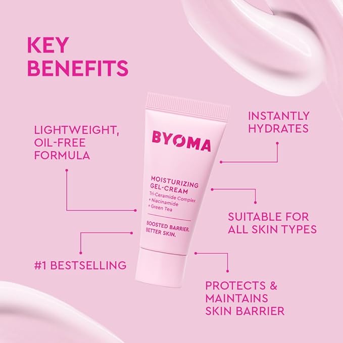 BYOMA Star Power Duo (2-Piece Kit) - Skincare Gift Set with Hydrating Serum 15mL & Moisturizing Gel Cream 15mL - Skin Barrier Repair Face Serum & Moisturizer
