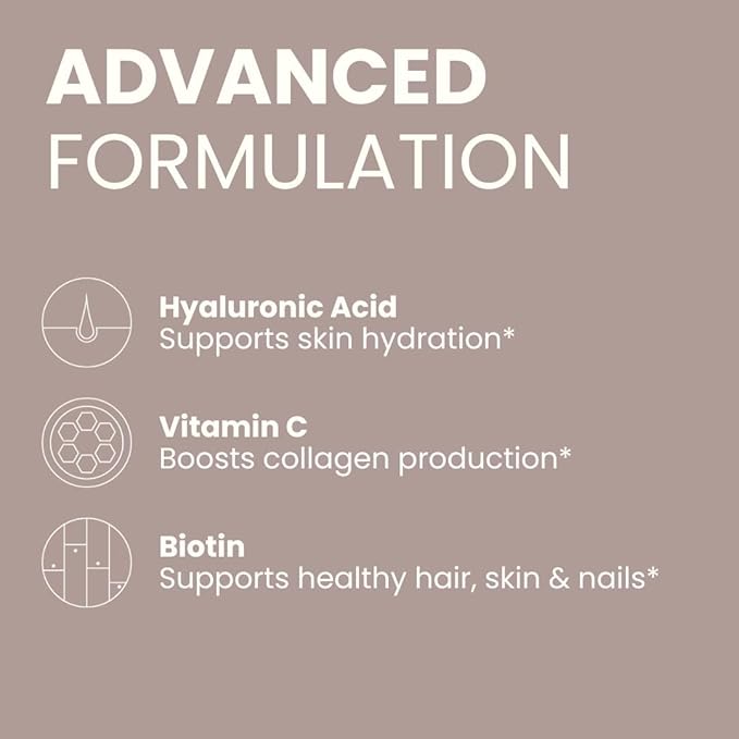 Colostrum & Collagen Peptides Powder with Biotin, Hyaluronic Acid & Vitamin C | Gut Health & Bloating, Immune Support, Hair, Skin & Nails Supplement | Unflavored | 30 Servings