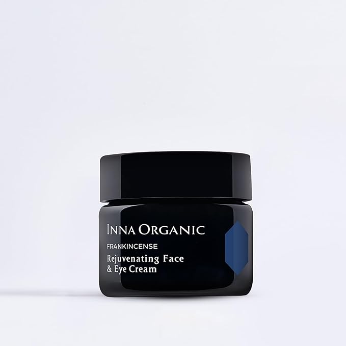 INNA ORGANIC Rejuvenating Face Cream, Anti-aging, Wrinkle Care, Fine Lines, Firm & Tightening, EWG & COSMOS Certified | Frankincense Essential Oils Infused Skin Care | Luxury Clean Beauty