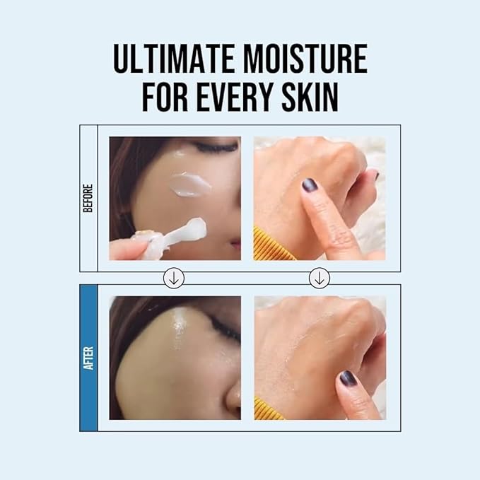 JUMISO Waterfull Hyaluronic Cream - Korean Face Moisturizer with 3-Complex Hyaluronic Acid 5 Microbiome Deep Hydration Sebum Control - Vegan Fragrance-Free All Skin Types, 3.38 oz.