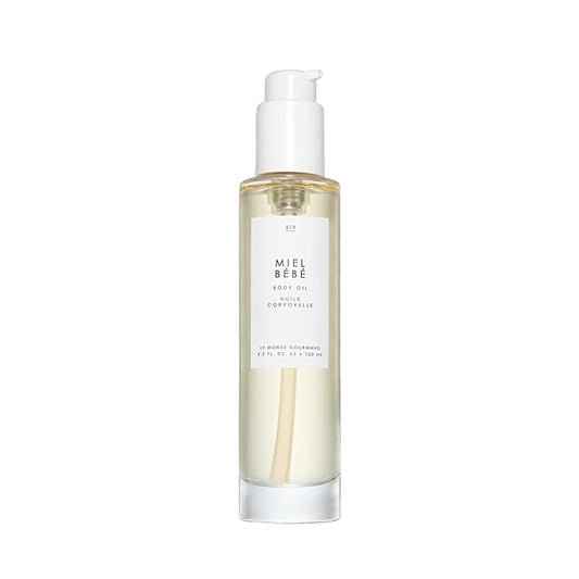 Le Monde Gourmand Miel Bébé Perfumed Body Oil - 4 fl oz (118 ml) - Floral, Sandalwood, Praline Notes