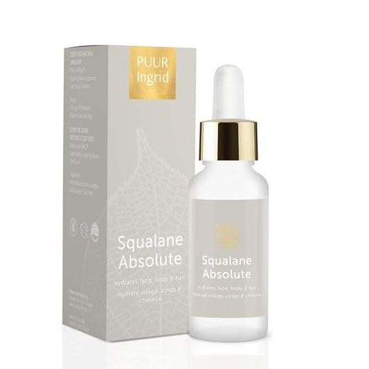 Puur Ingrid - Squalane Absolute - EWG VERIFIED, for Skin Texture, Tone, and Youthful Radiance, 30ml/1oz