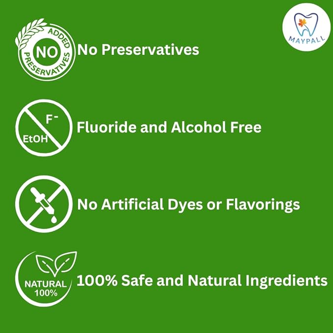 Watermelon Flavored Kid's Mouthwash, Safe to Swallow, Natural, Promotes Healthy Teeth, Gentle Taste, No Burn, Fluoride Free, Alcohol Free, 16.9oz (Pack of 2).