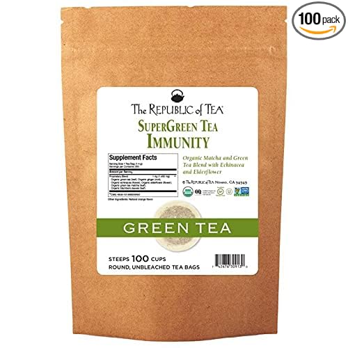 The Republic of Tea - Organic Immunity Green Tea Super Refill - 100 Tea Bags