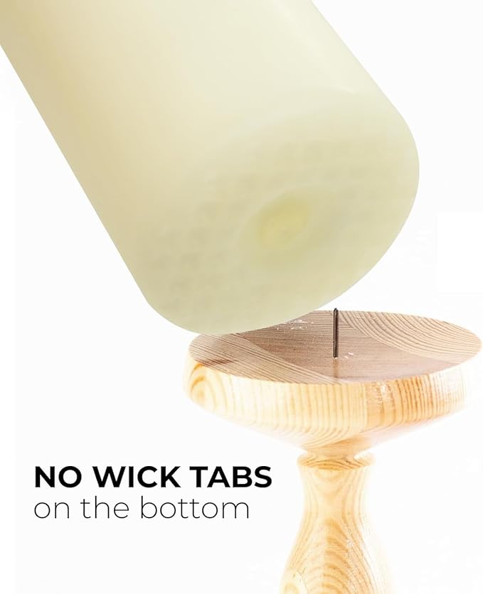 Set of 20| “2x4” Tall Ivory Pillar Candles, Unscented. Buy Bulk. Great for Home Decor, Weddings, Spas, Parties.