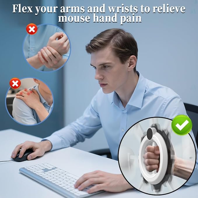 Arm Workout for Men and Women, 360° Hand-Crank Forearm Trainer, Chest Trainer,Shoulders and Arm Muscle Training Fitness Equipment, Home Workout Equipment and Gym Workouts