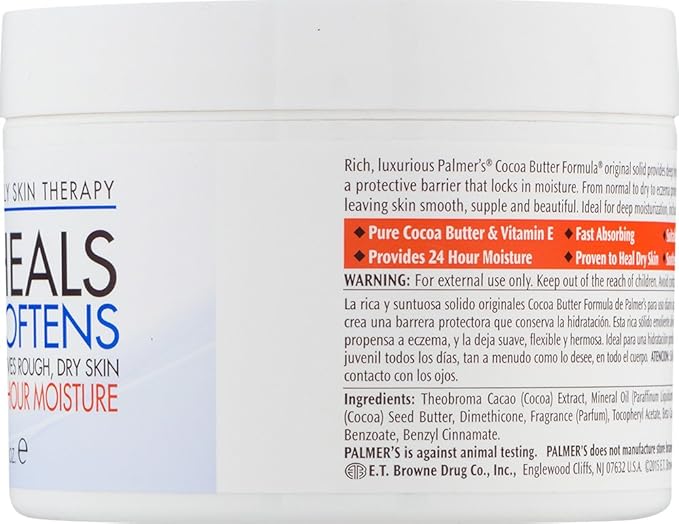 Palmer’s Cocoa Butter Formula Daily Skin Therapy, Solid Formula, 7.25 Ounces (Pack of 3) .pack