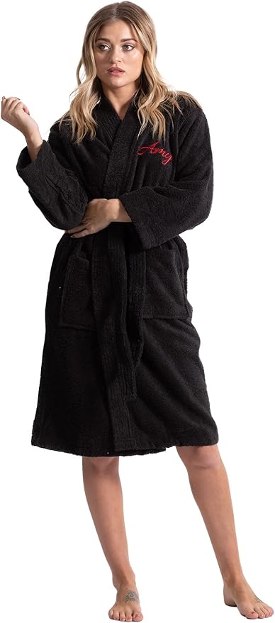 Turkuoise Soft & Absorbent Towel Robe, 100% Cotton Turkish Terry Cloth Kimono Bathrobes for Women