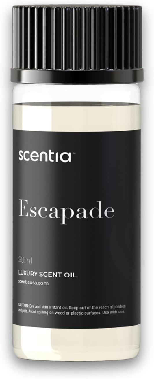 Hotel Diffuser Oil Inspired by 5-Star Hotel Scent - 50 mL 1.69 fl oz - Essential Oil Blend Botanical Jasmine, Bergamot & Fresh Marine Notes for Aromatherapy Diffusers and - Escapade