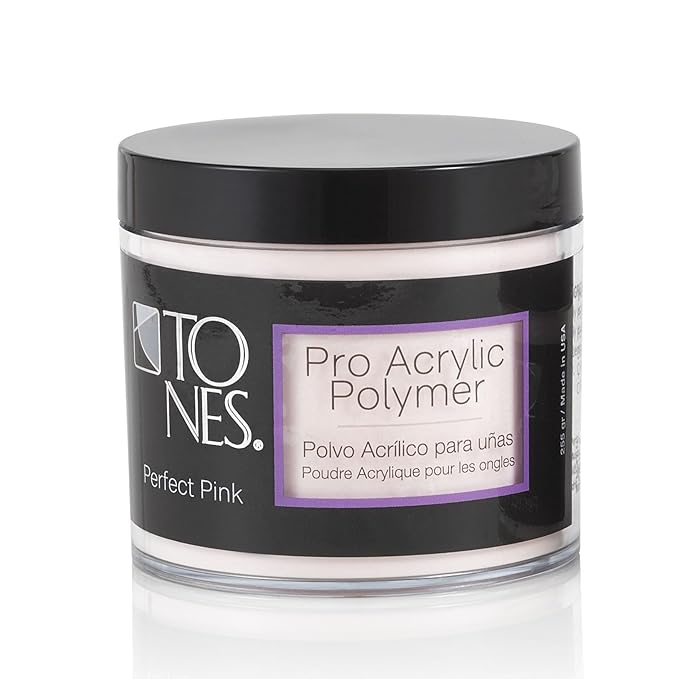 Tones Ultra Acrylic Powder | Perfect Pink | 8.5 Oz | Durable Retention | Silky Consistency | Crystal Clarity & Effortless Nail Sculpting Formula