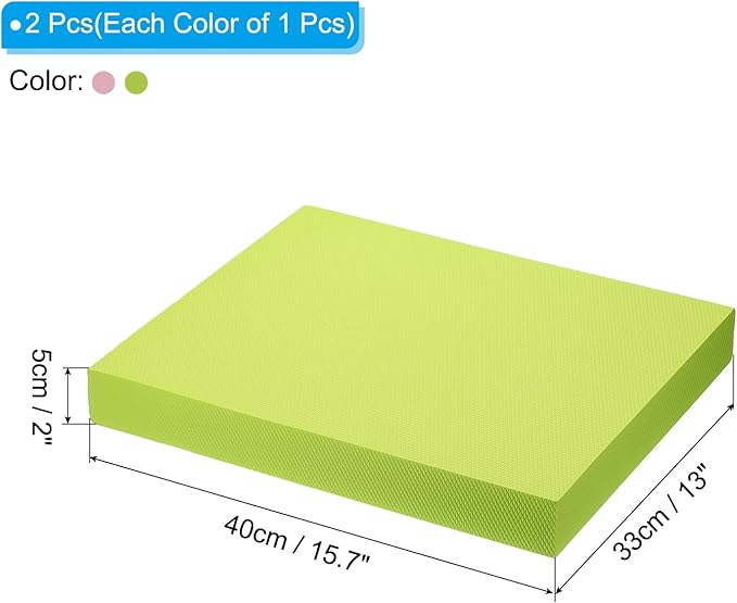 PATIKIL Balance Pad, Non-Slip TPE Foam Pad Cushion Exercise Yoga Mat Knee Pads for Fitness Stability Core Training Stretching